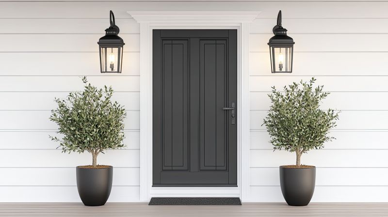 Protects door from weather damage.